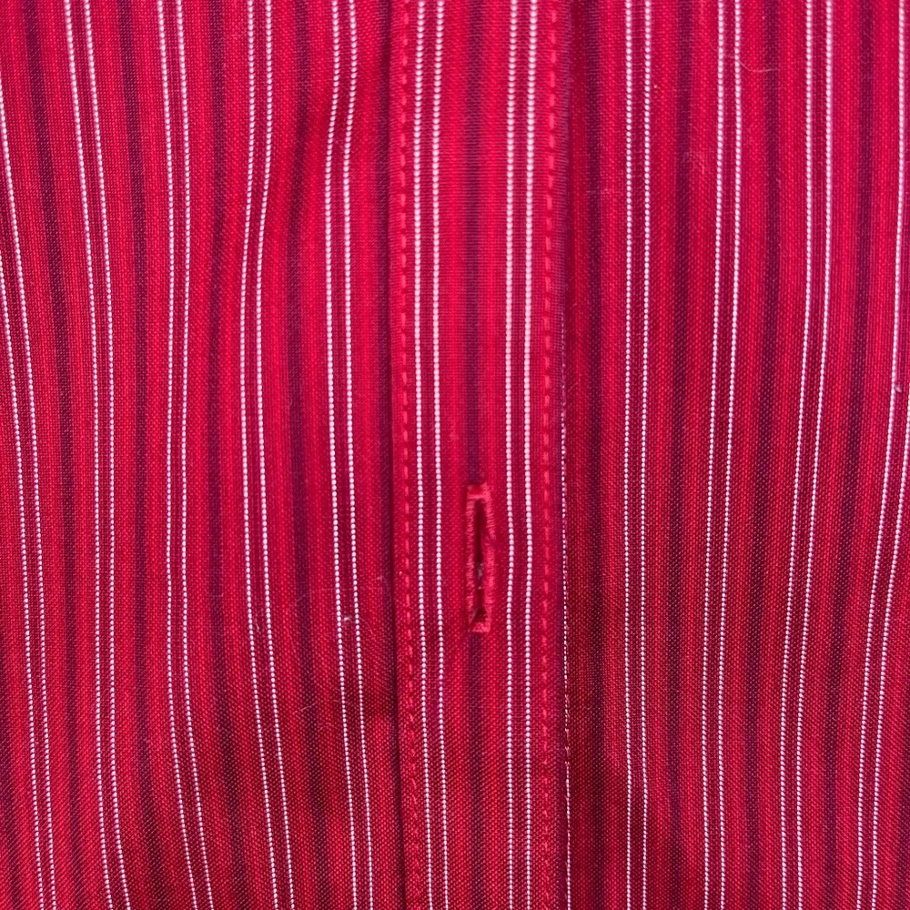 Eddie Bauer Red Striped Long Sleeve Button Down, Size L. - Picture 4 of 5